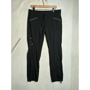 Athleta Womens Black Supplex Nylon Lycra Spandex Jogger Pants Size L RN 54023